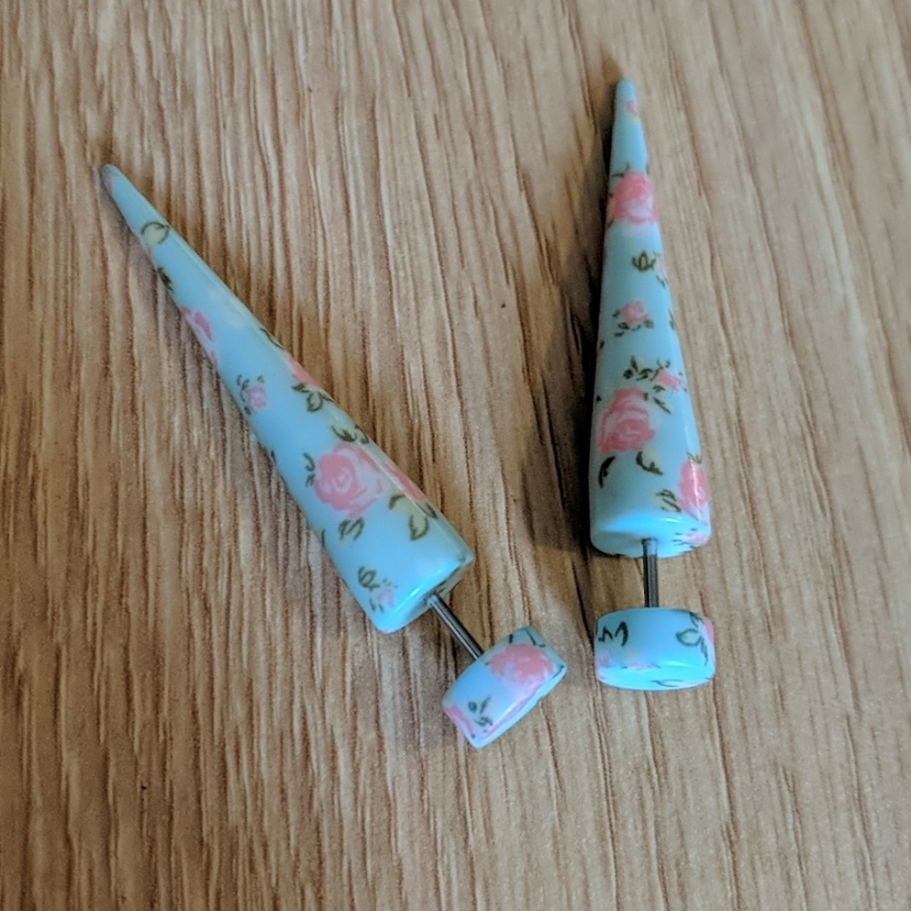 Floral faux tapers
